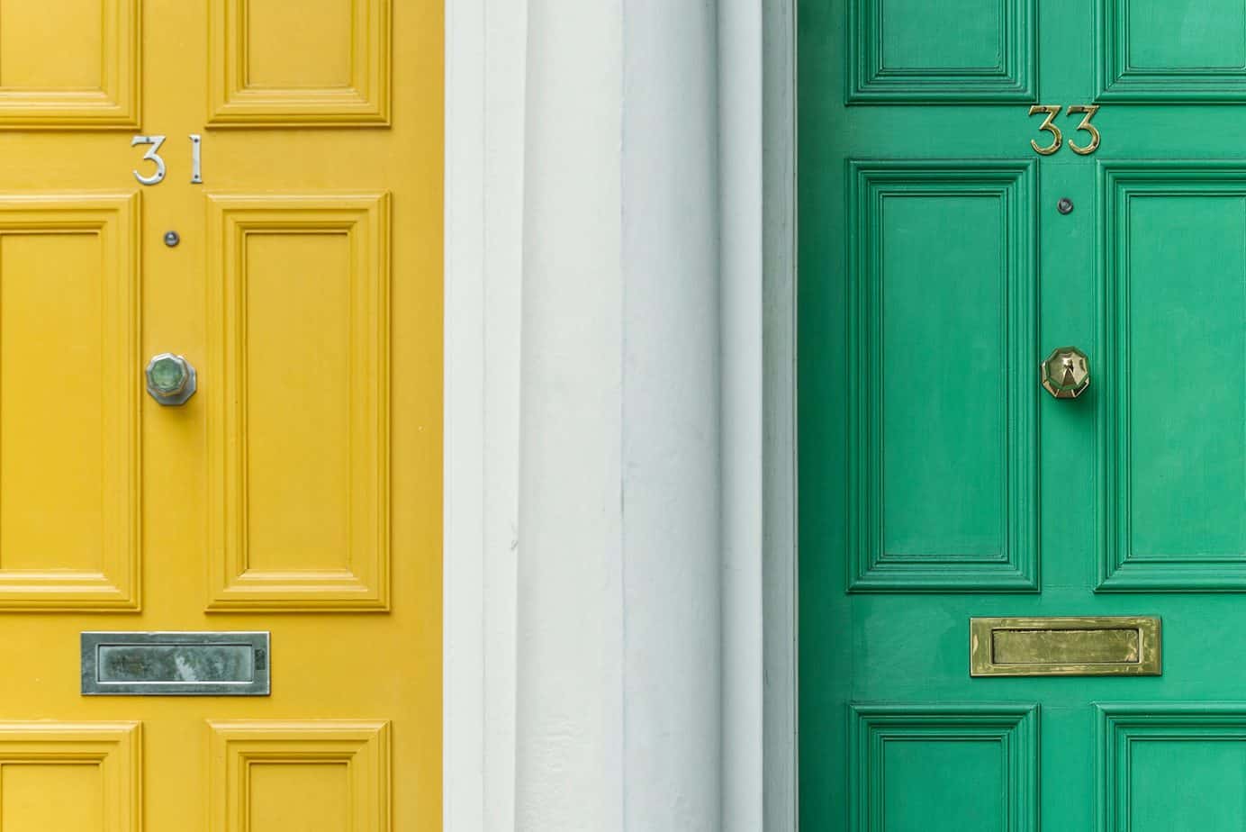 creative exterior trends 2023 colored entrance door