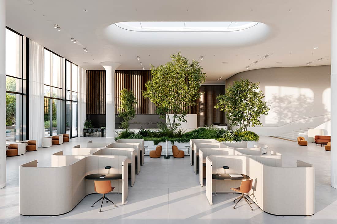 office design 2021 natural plants